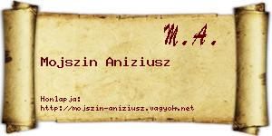 Mojszin Aniziusz névjegykártya